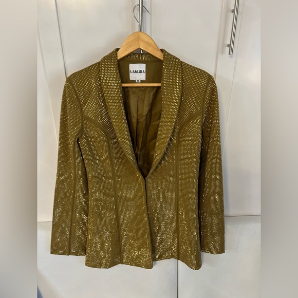 NWOT I AM GIA Moriah blazer in gold - Picture 3 of 13